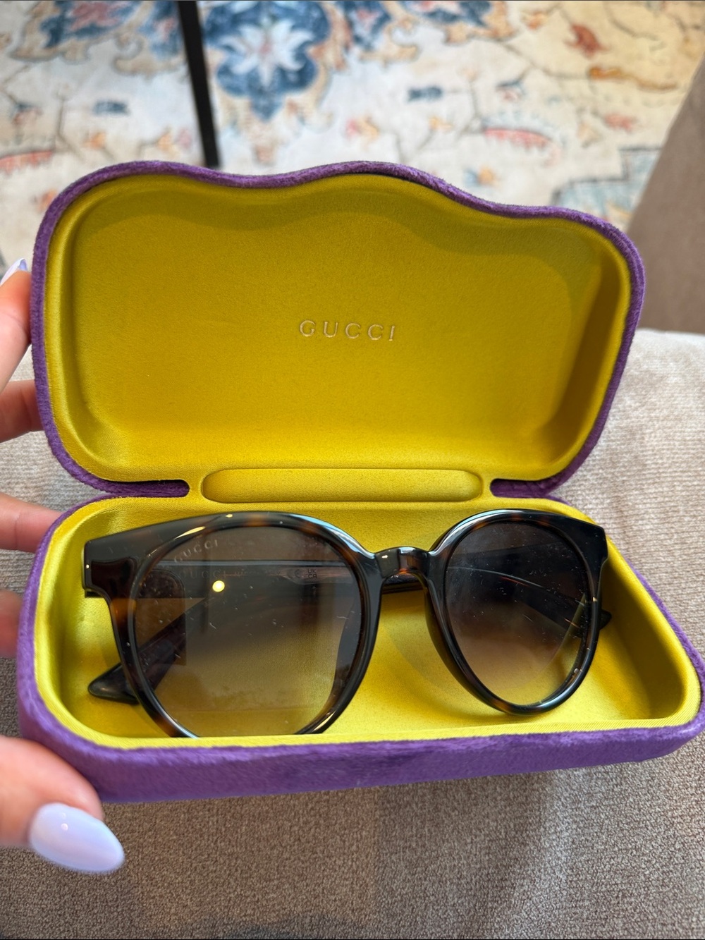 Gucci Purple Velvet Eyewear Case - Picture 2 of 2
